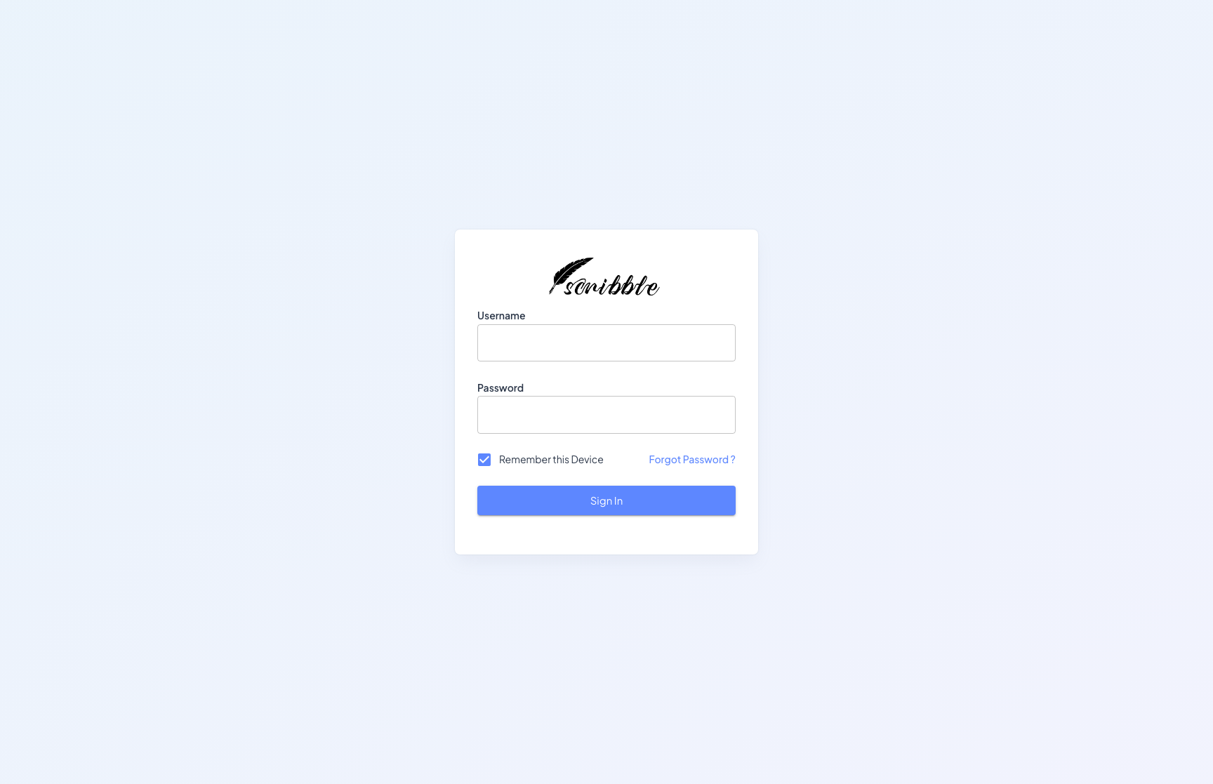 Scribble Admin Dashboard screenshot